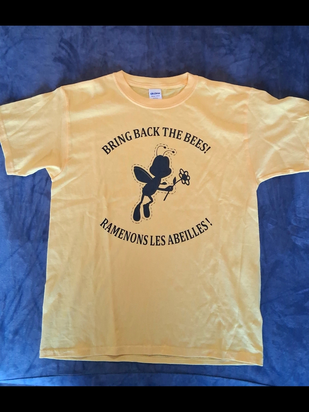 Gildan Yellow Short Sleeve 'Bring Back The Bees' Graphic Tee